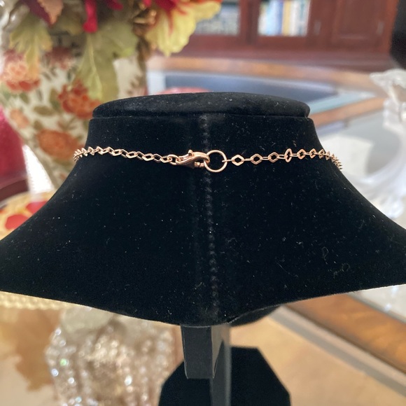Pre-Loved Rose Gold Tone Faceted Pink/Purple Stone Necklace - Picture 3 of 3